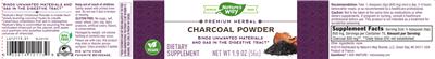 Photo of the Nature's Way Charcoal Powder label