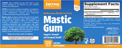 Photo of the Jarrow Formulas Mastic Gum label