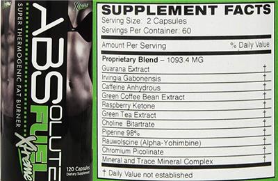 Photo of the BioScience Institute ABSolute Fuel Xtreme label