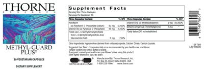 Product label for Methyl-Guard Plus