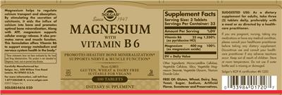 Magnesium with Vitamin B6