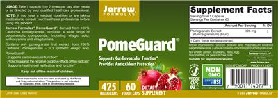 Photo of the Jarrow Formulas PomeGuard 425 mg label