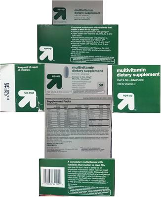 Photo of the up&up Multivitamin Men's 50+ Advanced label
