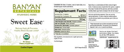 Photo of the Banyan Botanicals Sweet Ease label