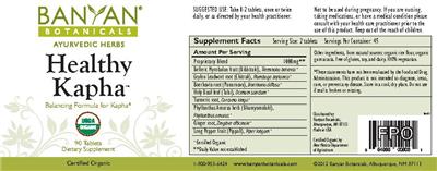 Photo of the Banyan Botanicals Healthy Kapha label
