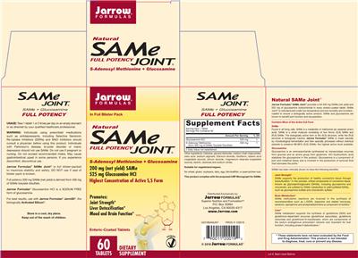 Photo of the Jarrow Formulas SAMe Joint label