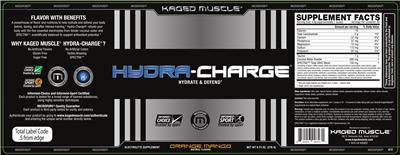 Photo of the Kaged Muscle Hydra-Charge Orange Mango label