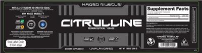 Photo of the Kaged Muscle Citrulline Unflavored label