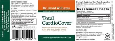 Photo of the Dr. David Williams Total CardioCover label