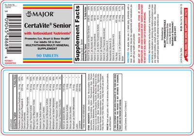 Photo of the Major CertaVite Senior label