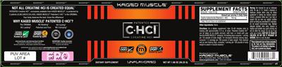 Photo of the Kaged Muscle Patented C-HCl Creatine HCl Unflavored label