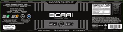 Photo of the Kaged Muscle BCAA 2:1:1 Unflavored label