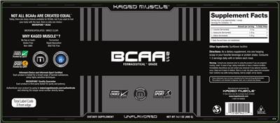 Photo of the Kaged Muscle BCAA 2:1:1 Unflavored label