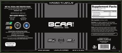 Product label for BCAA 2:1:1 Unflavored