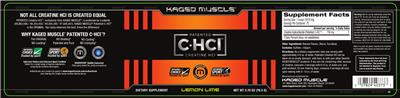 Photo of the Kaged Muscle Patented C-HCl Creatine HCl Lemon Lime label