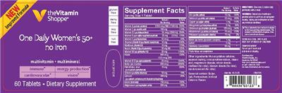 Photo of the The Vitamin Shoppe One Daily Women's 50+ No Iron label