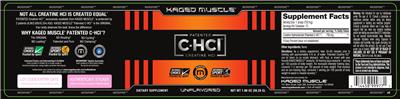 Photo of the Kaged Muscle Patented C-HCl Creatine HCl Unflavored label