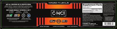 Photo of the Kaged Muscle Patented C-HCl Creatine HCl Unflavored label