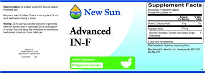 Photo of the New Sun Advanced IN-F label