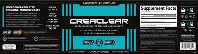 Photo of the Kaged Muscle CreaClear Unflavored label