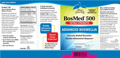 Photo of the Terry Naturally BosMed 500 Extra Strength label