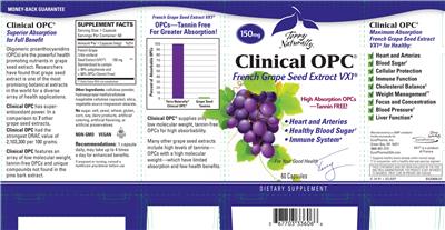 Photo of the Terry Naturally Clinical OPC 150 mg label