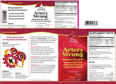 Photo of the Terry Naturally Artery Strong label