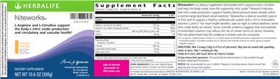 Photo of the Herbalife Niteworks Orange-Mango label