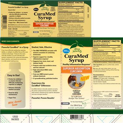 Photo of the Terry Naturally CuraMed Syrup label
