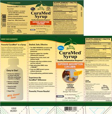 Photo of the Terry Naturally CuraMed Syrup label