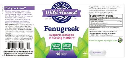 Photo of the Oregon's Wild Harvest Fenugreek label