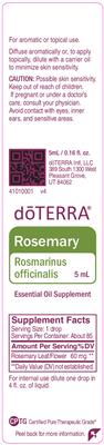 Photo of the doTERRA Rosemary label