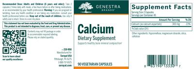 Photo of the Genestra Brands Calcium label