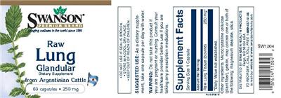 Raw Lung Glandular 250 mg
