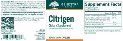 Photo of the Genestra Brands Citrigen label