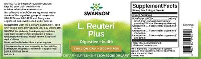 Label of L. Reuteri Plus