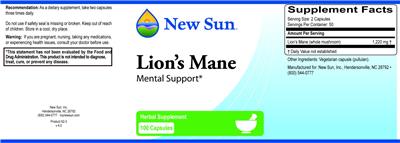 Photo of the New Sun Lion's Mane label