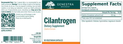 Photo of the Genestra Brands Cilantrogen label