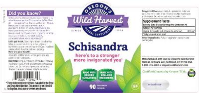 Product label for Schisandra