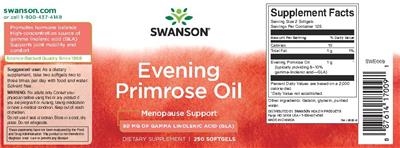 Photo of the Swanson Evening Primrose Oil label
