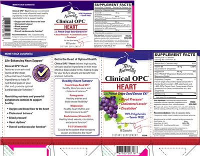 Photo of the Terry Naturally Clinical OPC Heart label