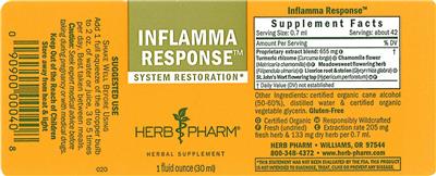Photo of the Herb Pharm Inflamma Response label