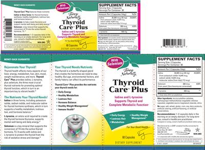 Photo of the Terry Naturally Thyroid Care Plus label
