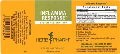 Photo of the Herb Pharm Inflamma Response label