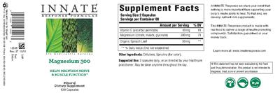 Photo of the Innate Response Formulas Magnesium 300 label