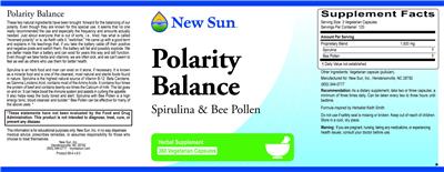 Photo of the New Sun Polarity Balance label