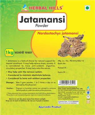 Photo of the Herbal Hills Jatamansi Powder label