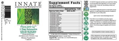 Label of Flora 300-14 7 Day Intensive
