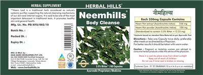 Photo of the Herbal Hills Neemhills label