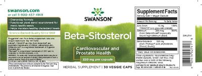 Photo of the Swanson Beta-Sitosterol 320 mg label